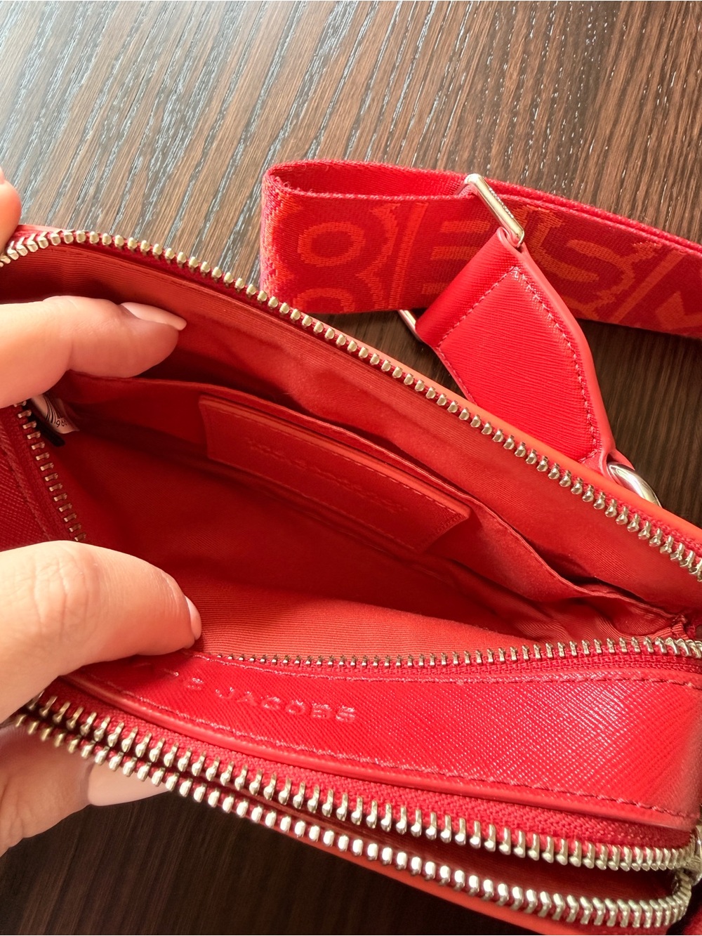 Marc Jacobs Snapshot Camera Bag Leather Orange/Red - Picture 8 of 10